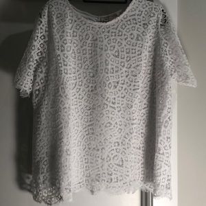 White lace and scallop top